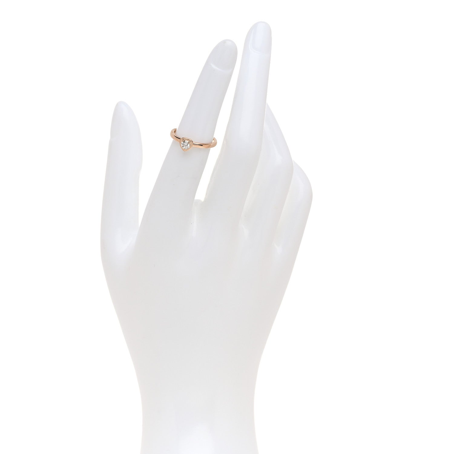 Cartier 18K Pink Gold Diamond D'Amour Heart Ring 49 5 2 of 5