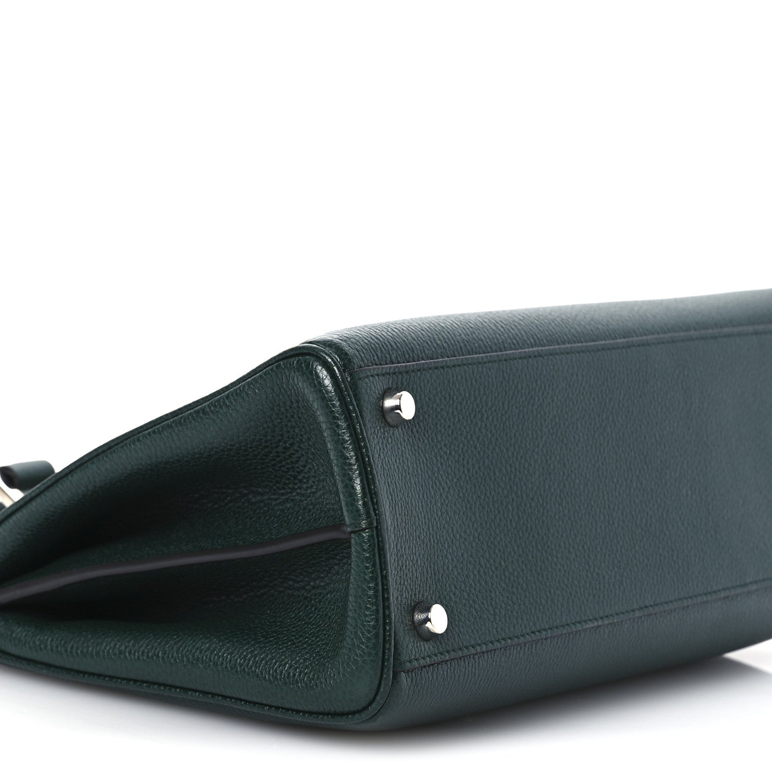 Gucci Grainy Calfskin Small Zumi Top Handle Bag Vintage Green 10 of 12