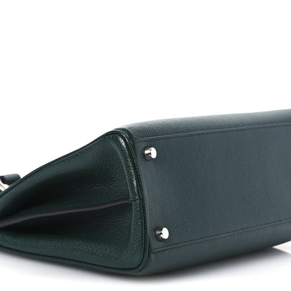 Gucci Grainy Calfskin Small Zumi Top Handle Bag Vintage Green 10 of 12