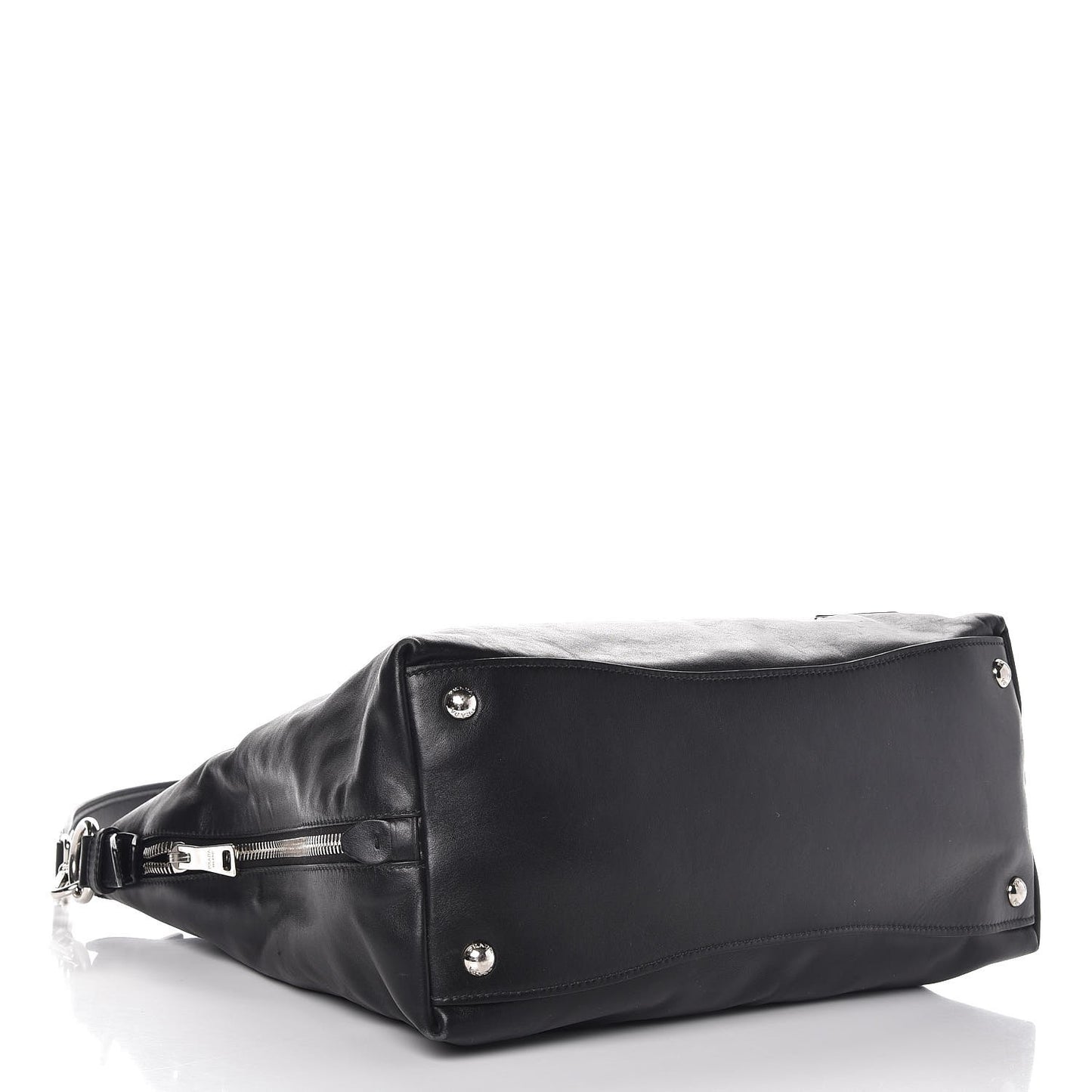 Soft Calf Side Zip Hobo Black