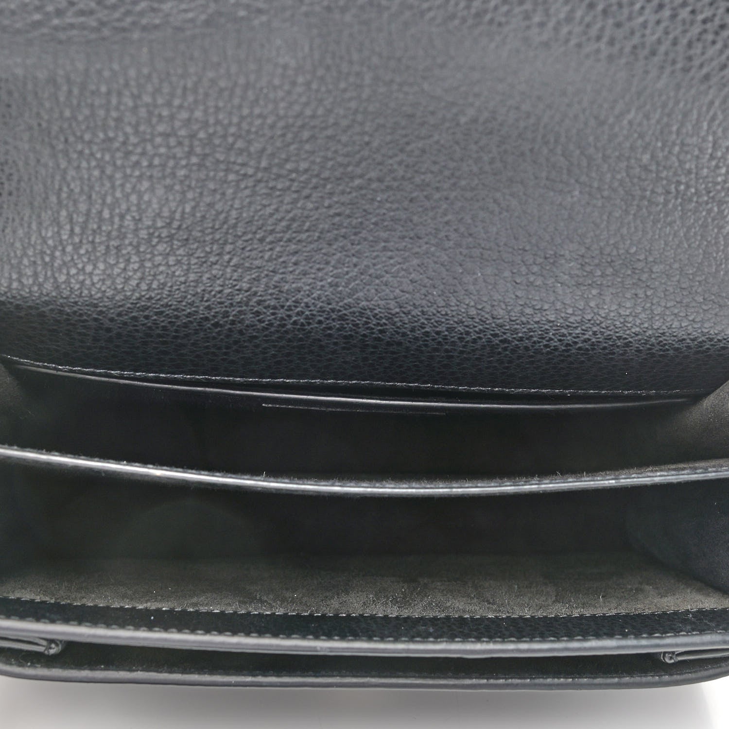 Saint Laurent Grained Calfskin Medium Monogram Sunset Satchel Black 5 of 12