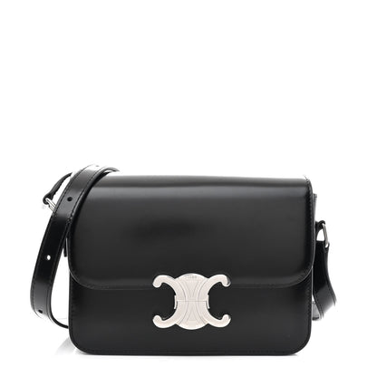 Celine Shiny Calfskin Teen Triomphe Black 1 of 12
