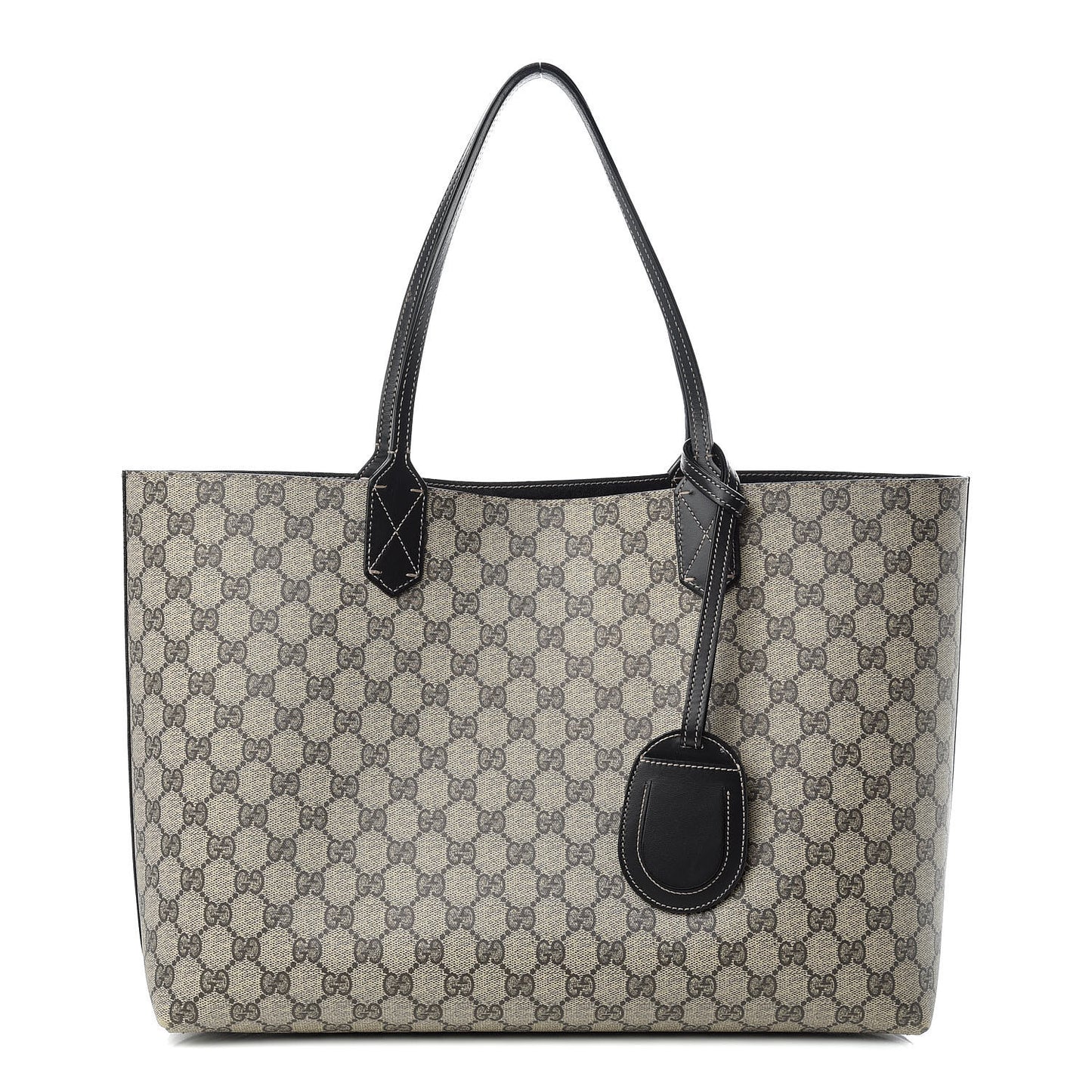 Calfskin GG Supreme Monogram Medium Reversible Tote Black