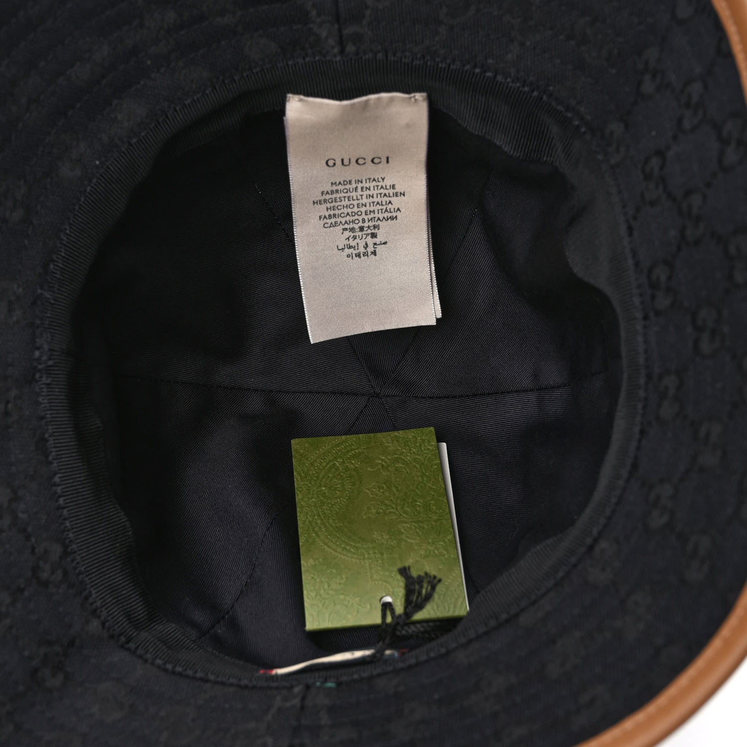 Gucci Monogram Web Bucket Hat M Black 6 of 7