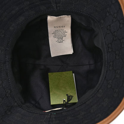 Gucci Monogram Web Bucket Hat M Black 6 of 7