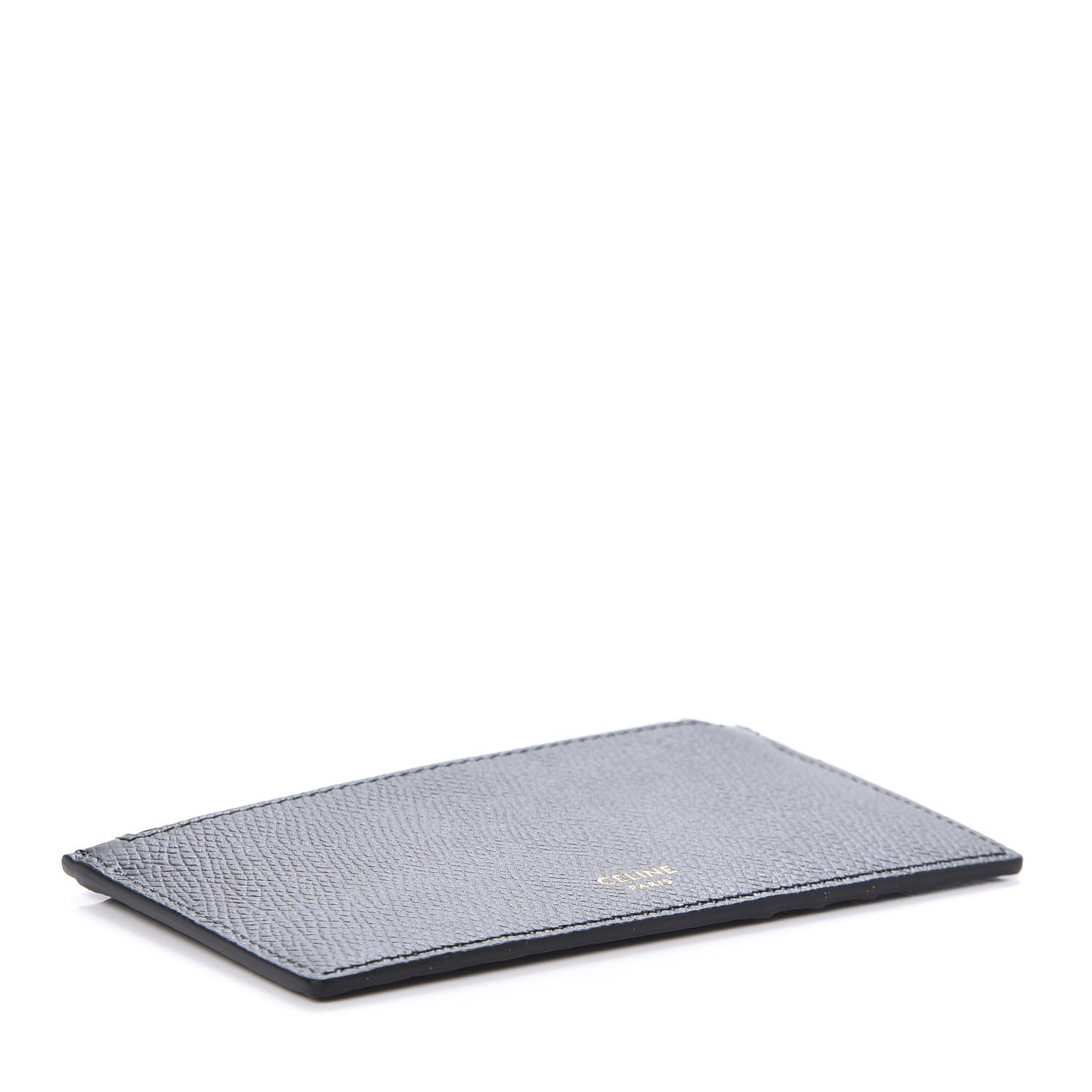 Celine Grained Calfskin Unlock Your Fantasies Zipped Card Holder Black 4 of 9