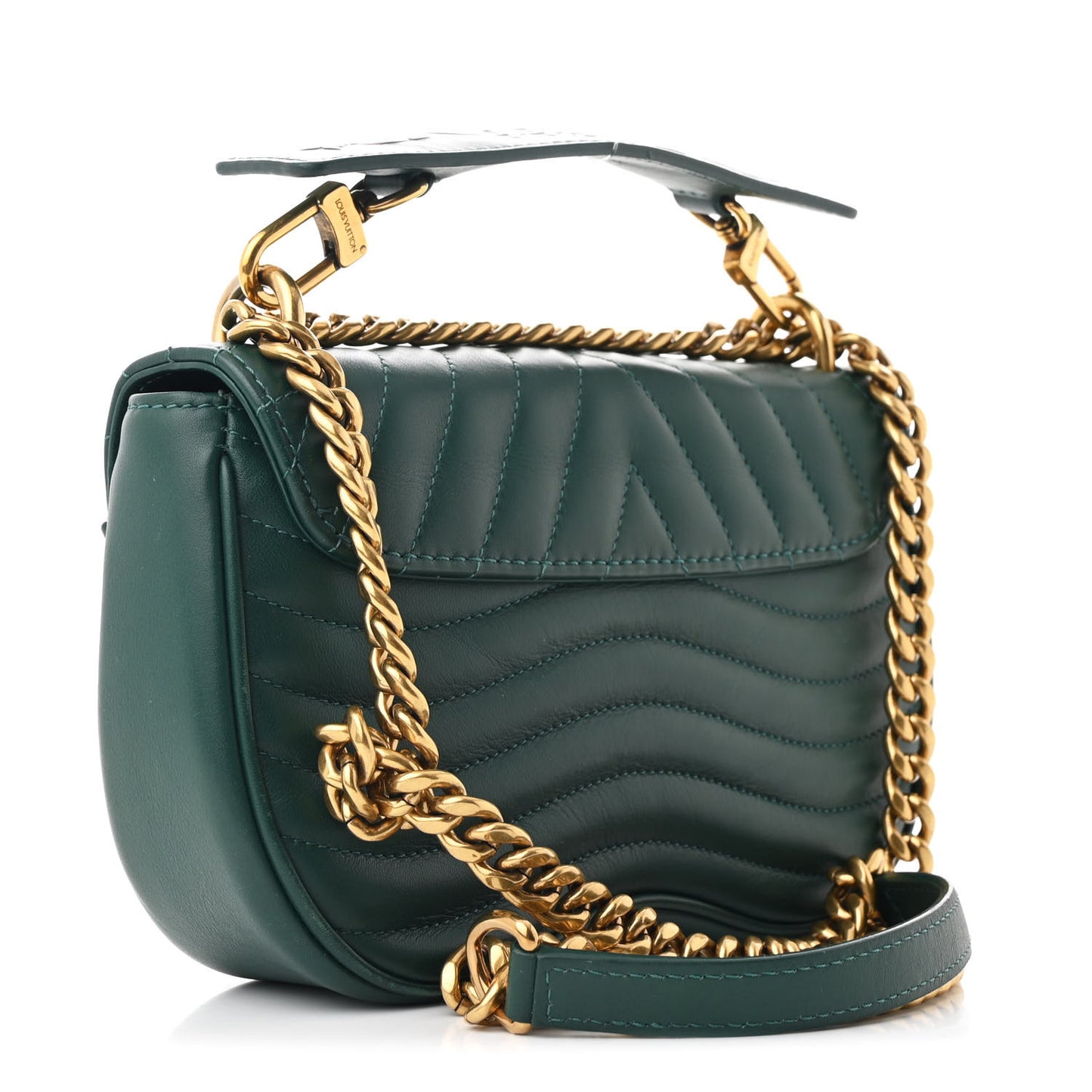 Calfskin New Wave Chain PM Emerald