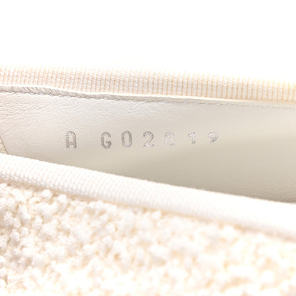 Chanel Cotton Tweed Grosgrain Cap Toe Ballerina Flats 40 White 9 of 12