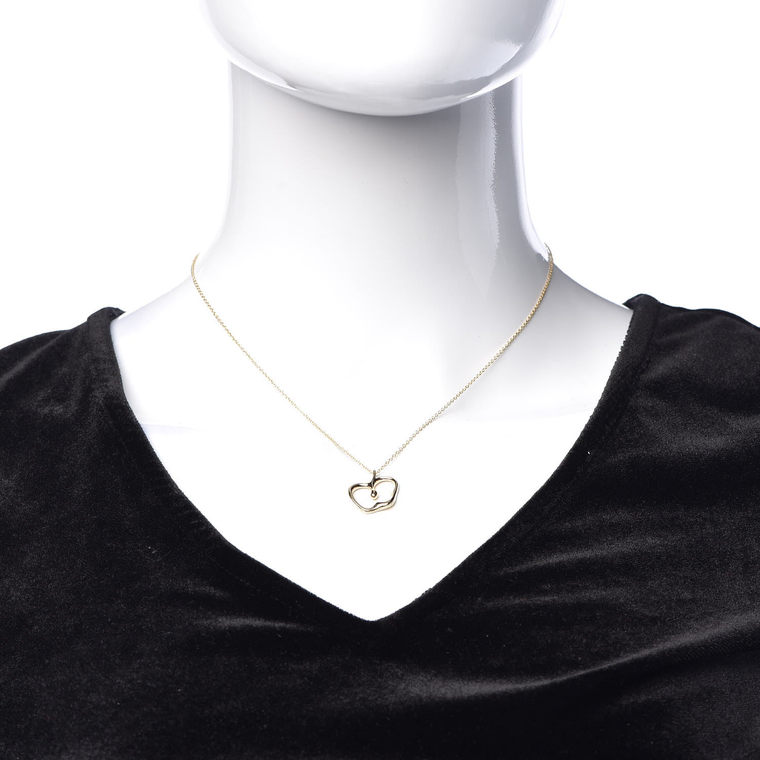 Tiffany 18K Yellow Gold Elsa Peretti Apple Pendant Necklace 2 of 7