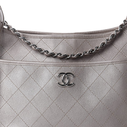 Chanel Metallic Calfskin Quilted Jungle Stroll Hobo Gold 10 of 10