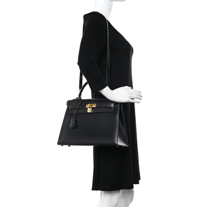 Hermes Box Kelly Sellier 32 Black 2 of 31