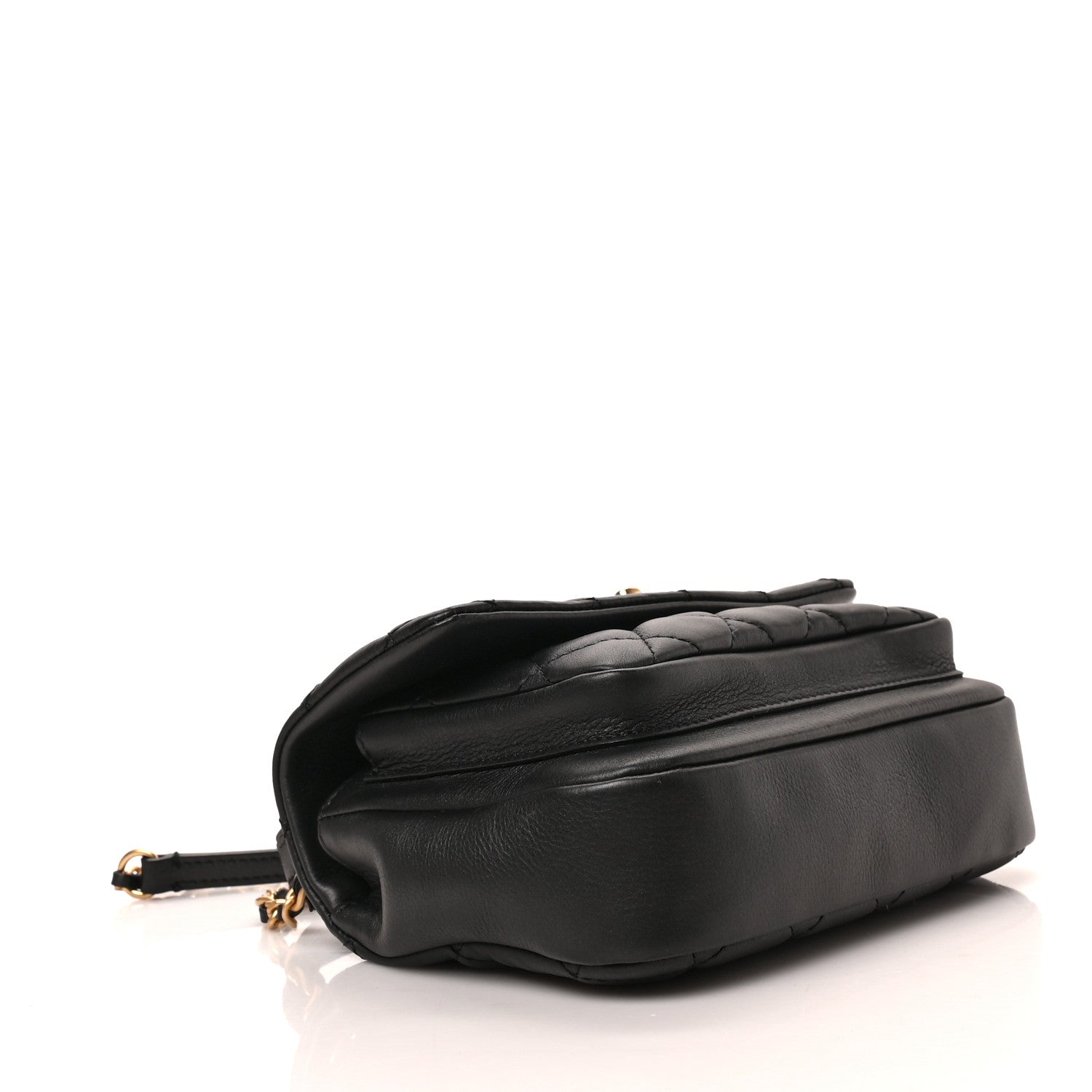 Chanel Calfskin Quilted Top Handle Flap Black 4 of 9
