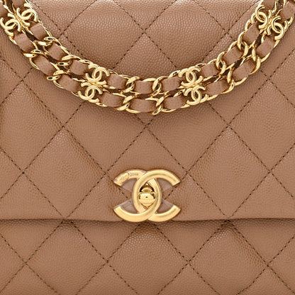 Chanel Caviar Quilted Coco First Flap Beige 8 of 11