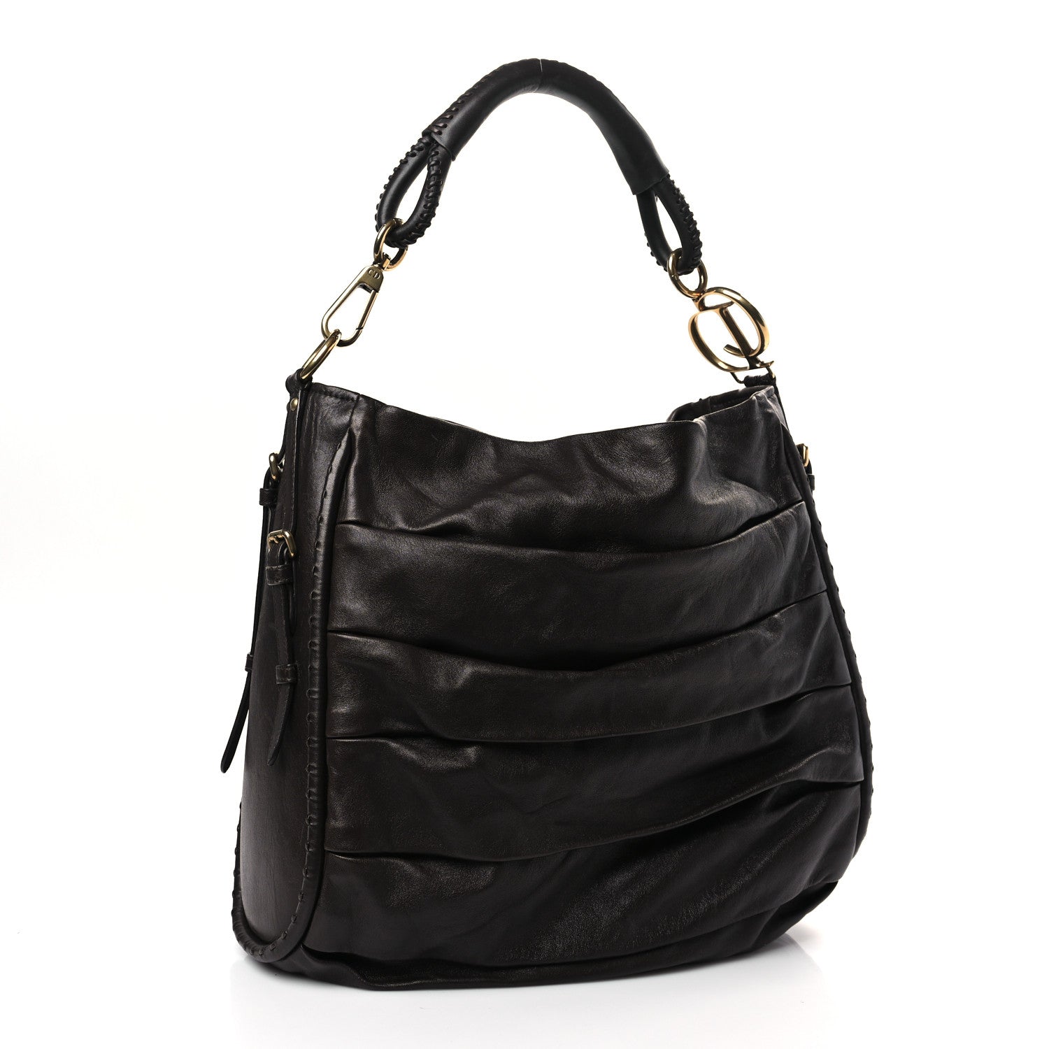 Christian Dior Lambskin Medium Libertine Hobo Brown 3 of 10