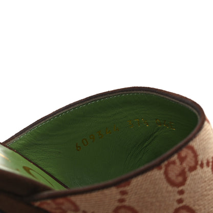 Gucci GG Monogram Kid Scamosciato Houdan Mid Heel Platform Slide Sandals 37.5 Beige Ruggine Maroon 8 of 8