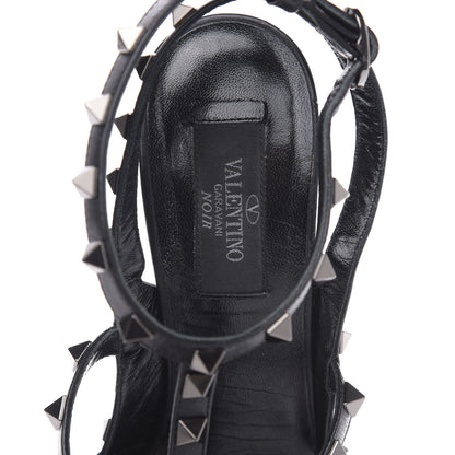 Valentino Garavani Nappa Rockstud Ankle Strap Pumps 38.5 Black 6 of 12