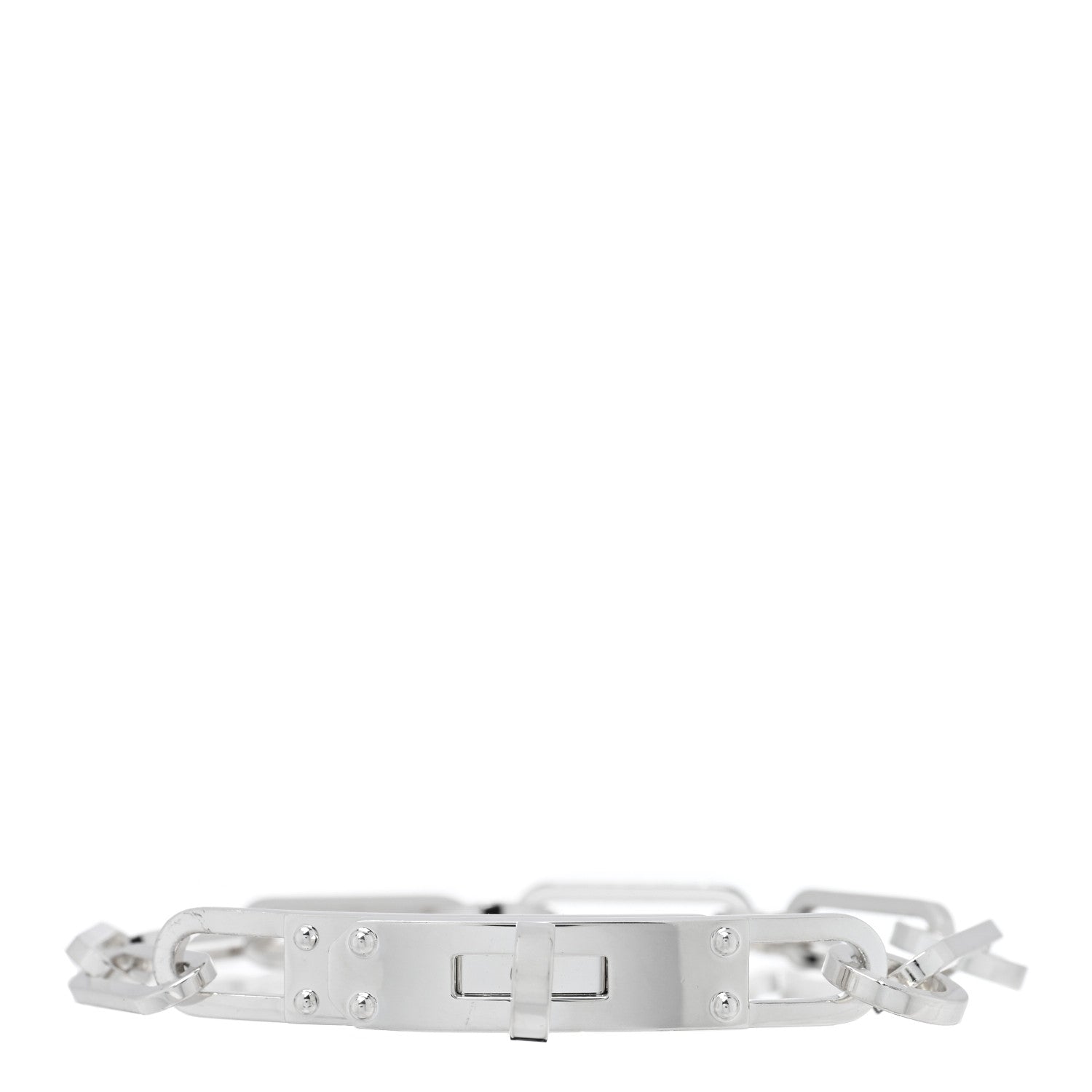 Hermes Sterling Silver Kelly Chaine Bracelet 1 of 4