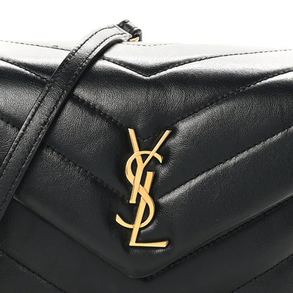 Saint Laurent Calfskin Y Quilted Monogram Toy Loulou Crossbody Bag Black 8 of 10