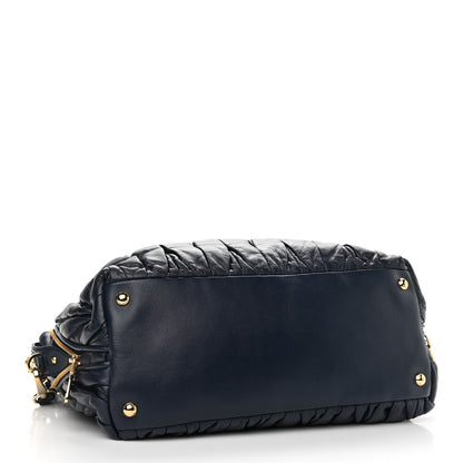 Miu Miu Nappa Matelasse Bauletto Top Handle Bleuette 4 of 9