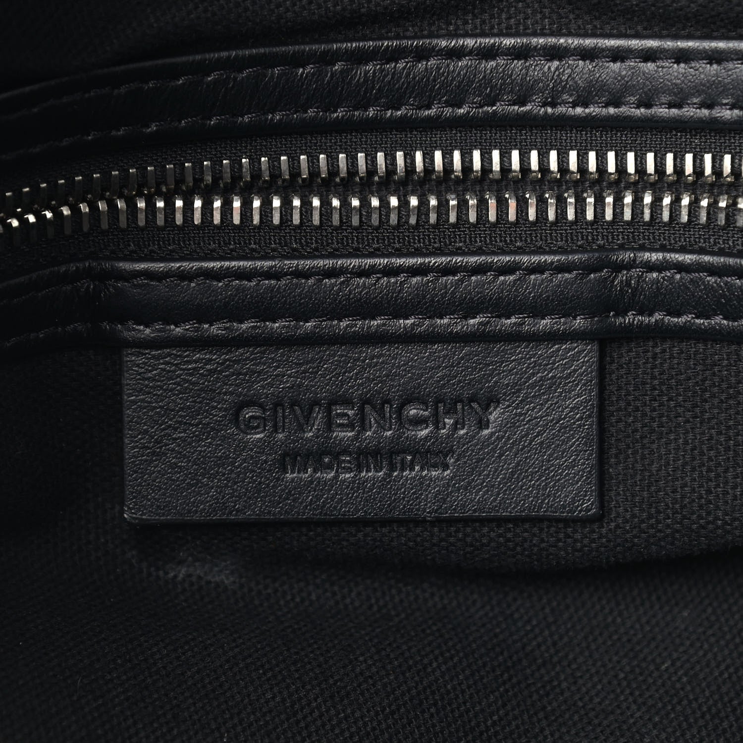 Givenchy Waxed Calfskin Small Nightingale Logo Strap Black 7 of 11
