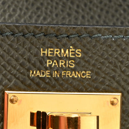 Hermes Epsom Kelly Pocket Compact Wallet Vert De Gris 6 of 8