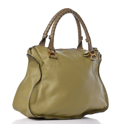 Chloe Calfskin Large Marcie Satchel Green 3 of 11
