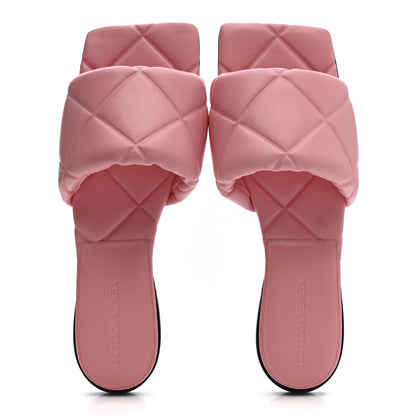 Bottega Veneta Nappa Quilted Rubber Lido Flat Sandals 38 Blossom 2 of 10