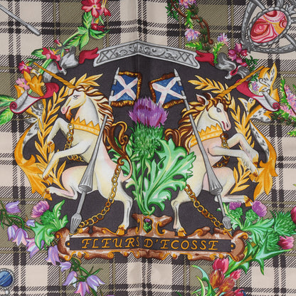 Hermes Silk Fleurs D Ecosse Scarf 90 1 of 5