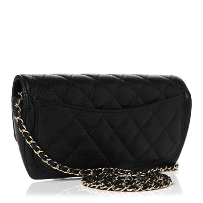 Chanel Caviar Quilted Glasses Case With Chain Black 3 of 11
