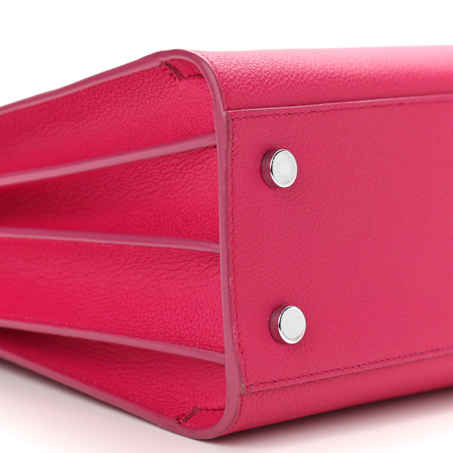 Saint Laurent Grained Calfskin Baby Sac De Jour Lipstick Fuchsia 9 of 12