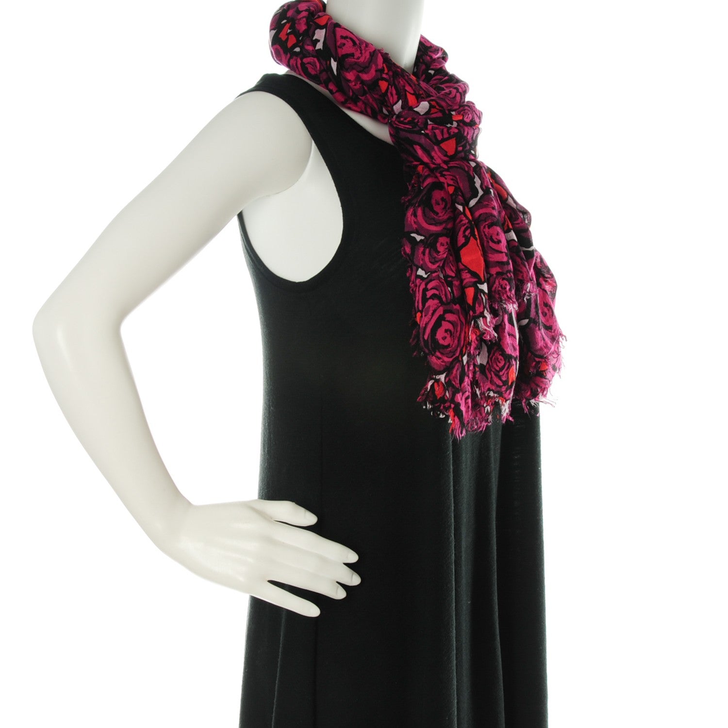 Louis Vuitton Rock N Roses Stole Berry 2 of 6