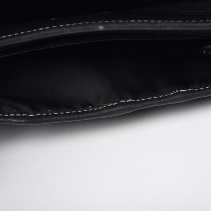 Christian Dior Calfskin Saddle Bag Black 8 of 9
