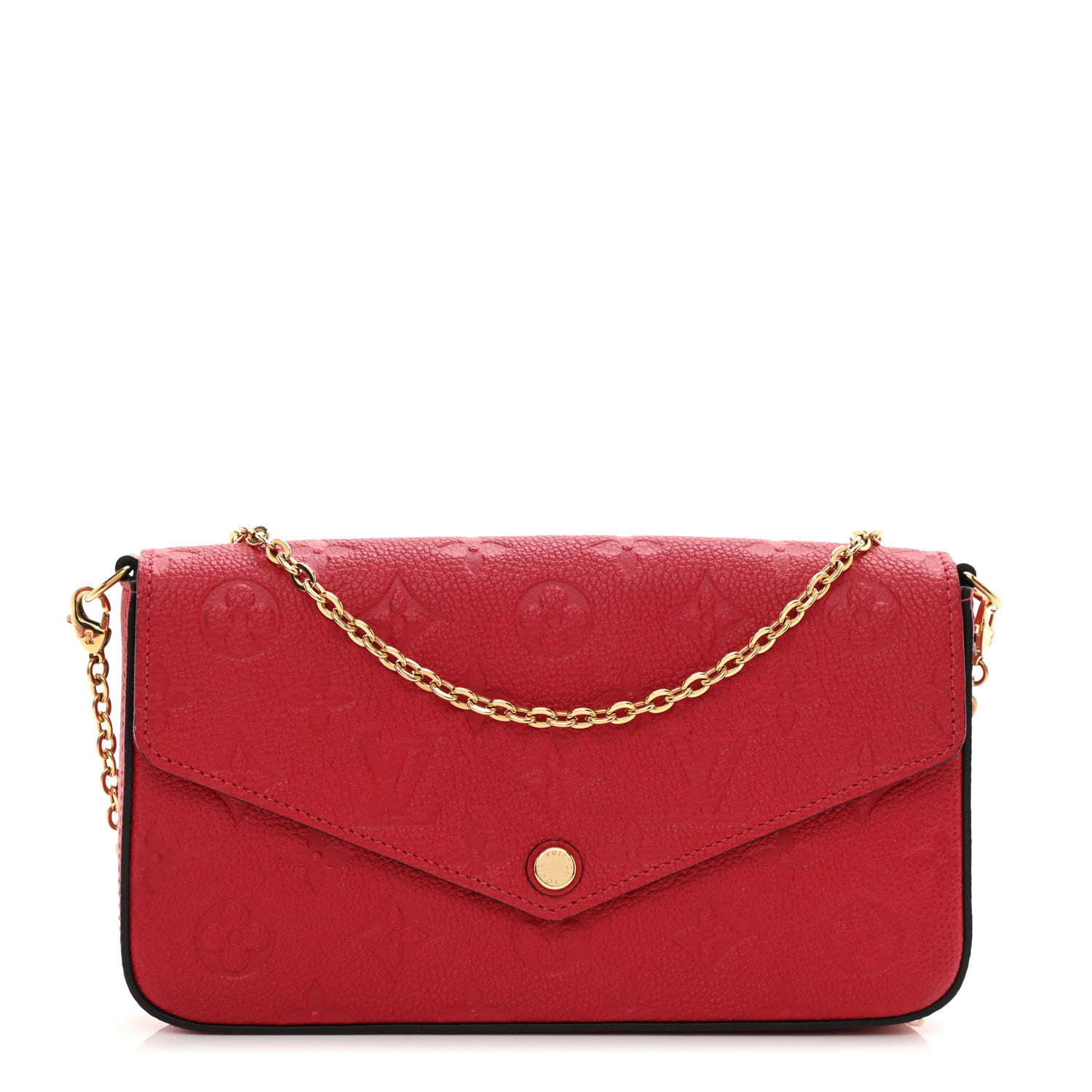 Louis Vuitton Empreinte Pochette Felicie Chain Wallet Scarlet 1 of 8