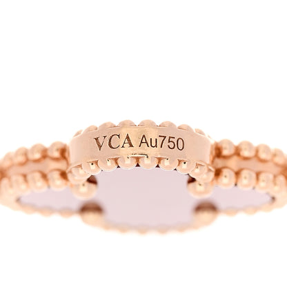 Van Cleef & Arpels 18K Rose Gold Carnelian 5 Motifs Guilloche Vintage Alhambra Bracelet 3 of 5