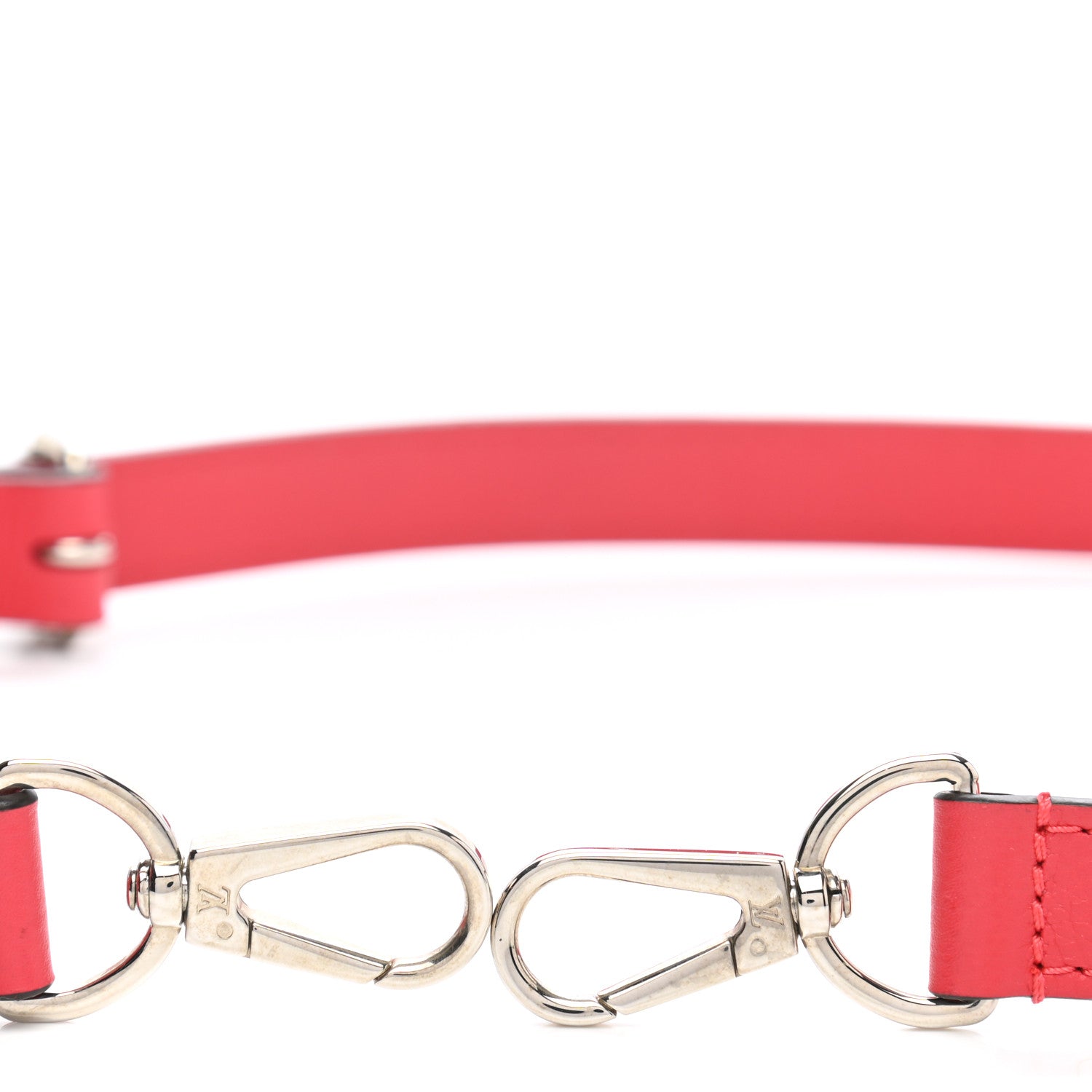 Louis Vuitton Calfskin 16mm Adjustable Shoulder Strap Red 3 of 6