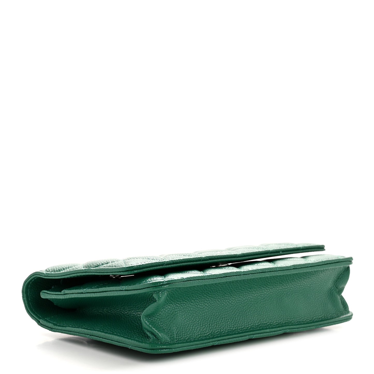 Caviar Quilted Wallet On Chain WOC Green
