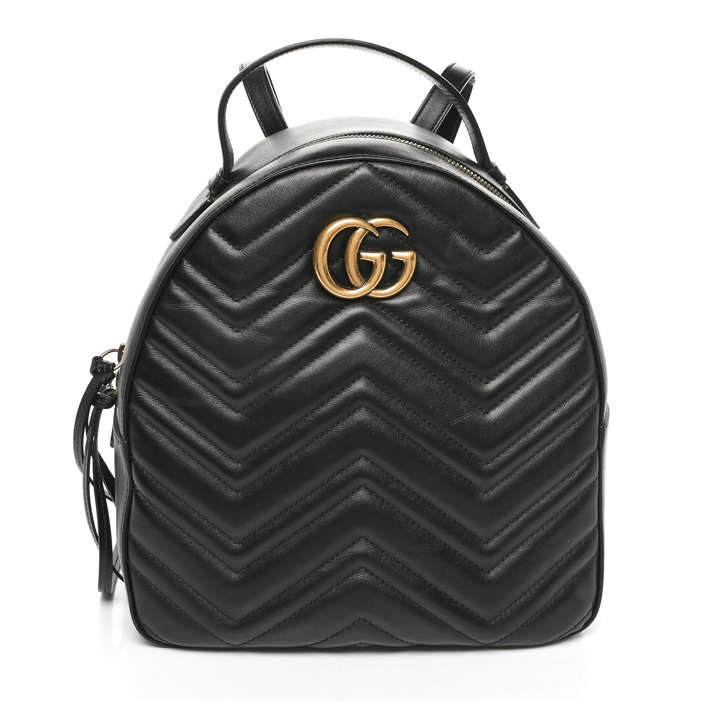 Calfskin Matelasse GG Marmont Backpack Black