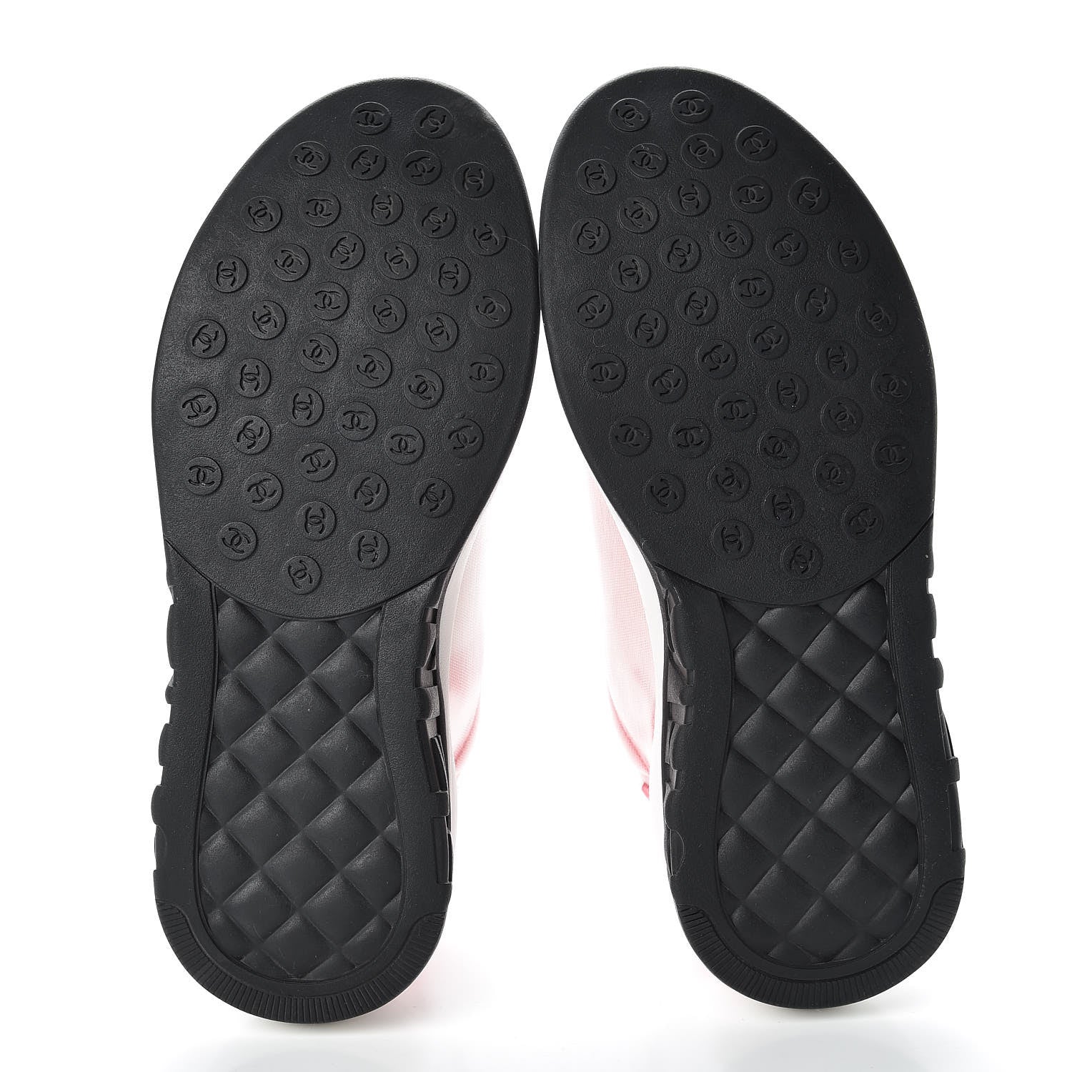 Chanel Calfskin Mesh Lycra Womens Logo Sneakers 36 White Red 5 of 9