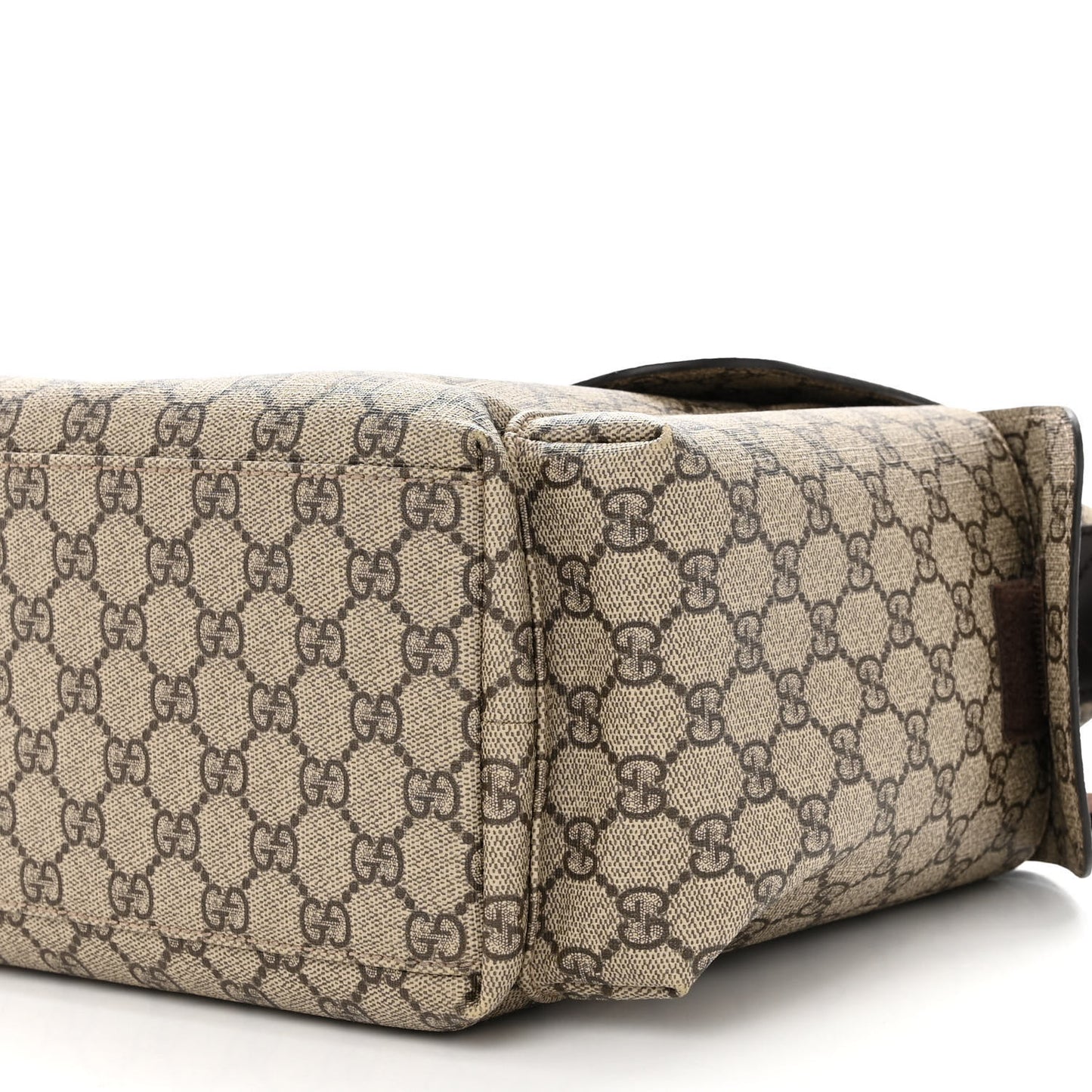 GG Plus Monogram Messenger Diaper Bag Dark Brown