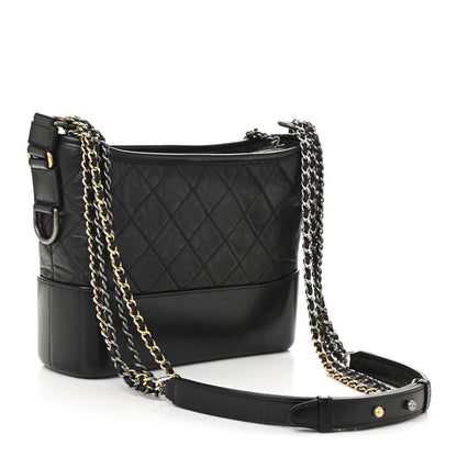 Chanel Aged Calfskin Quilted New Medium Gabrielle Hobo Black 3 of 10