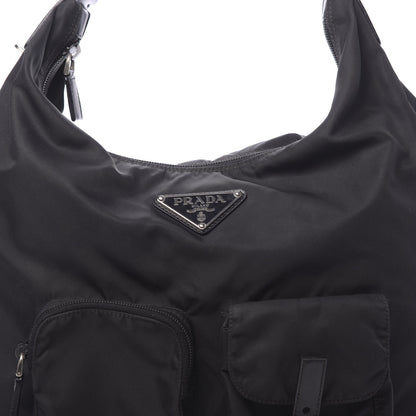 Prada Tessuto Nylon Hobo Black 8 of 10