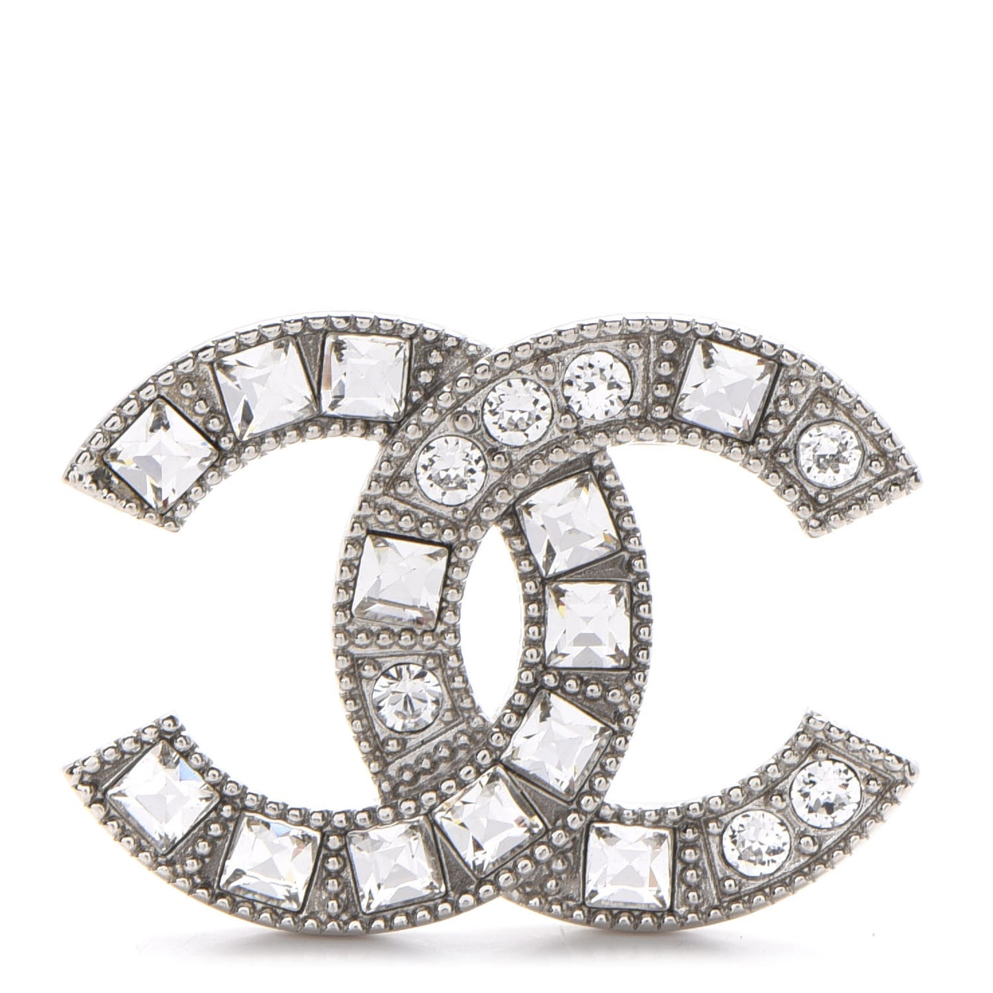 Baguette Crystal CC Small Brooch Silver