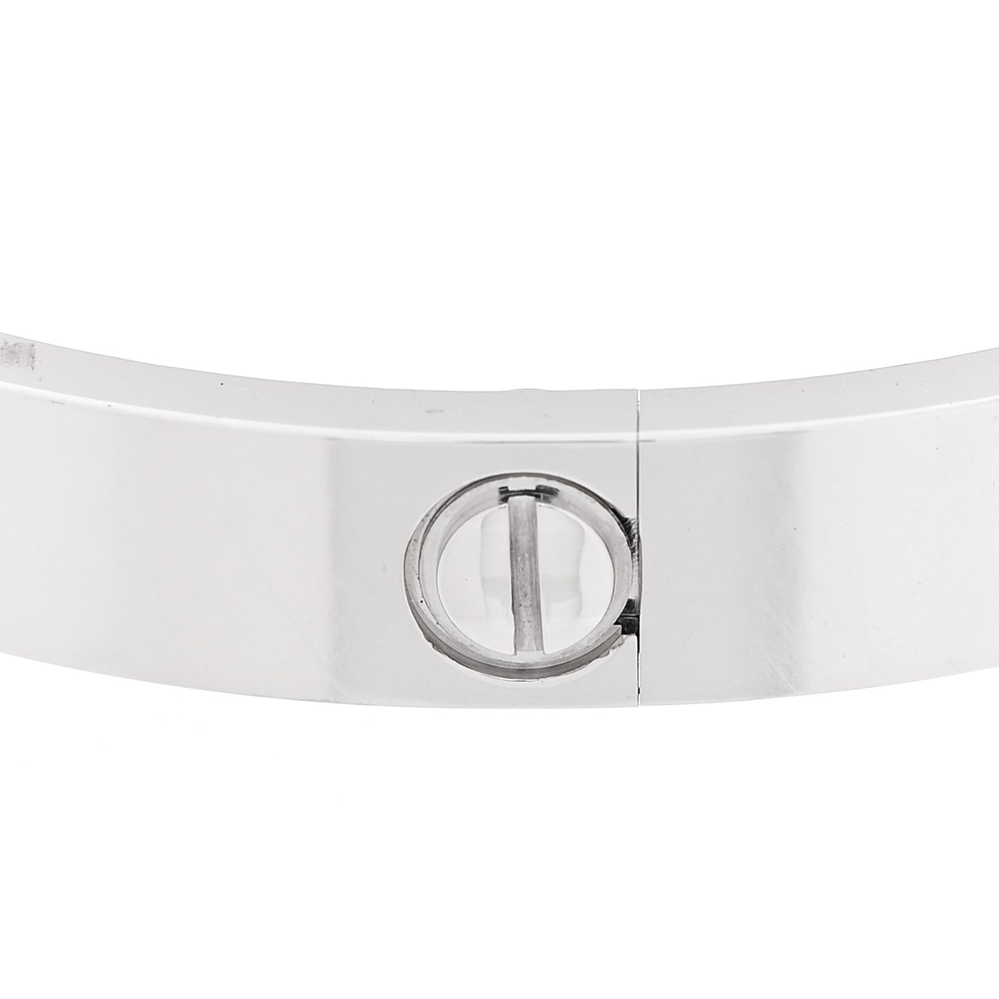 18K White Gold 4 Diamond Love Bracelet 17
