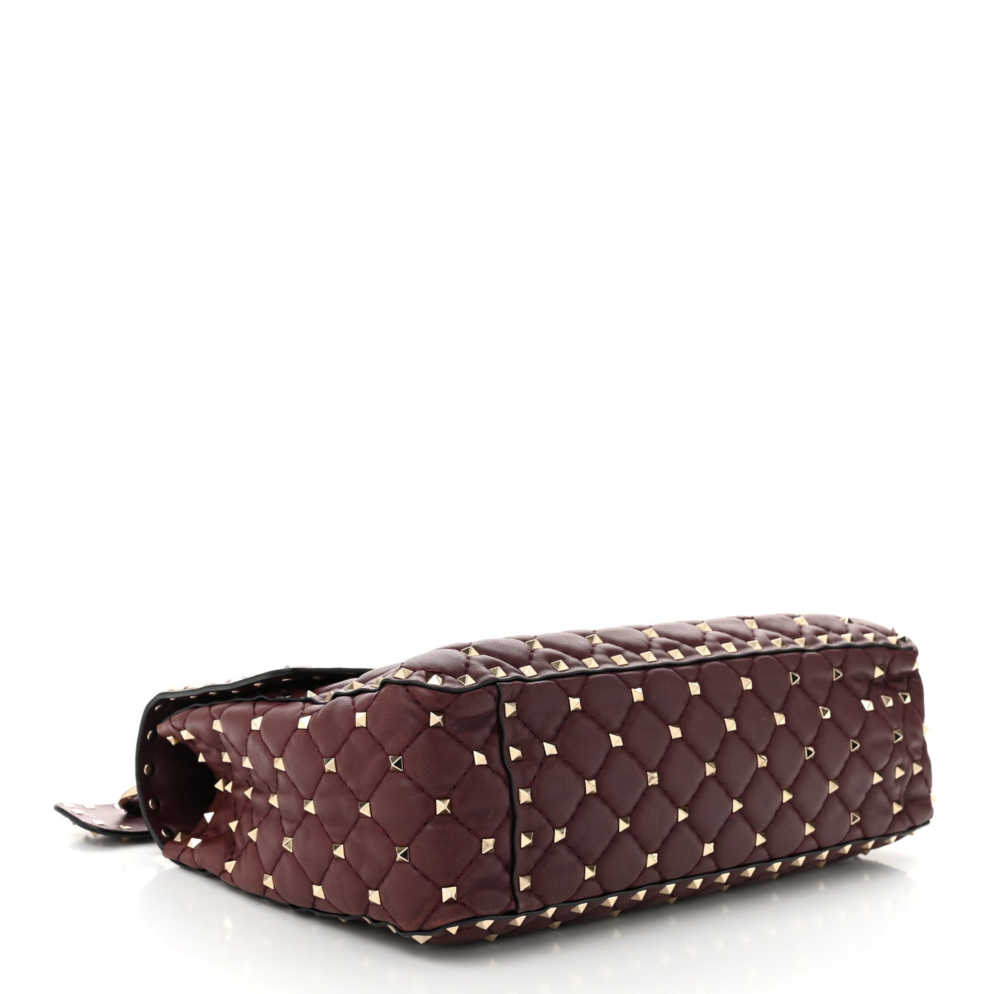 Nappa Large Rockstud Spike Shoulder Bag Rubin