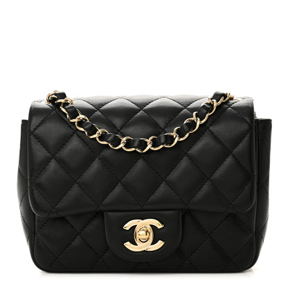 Chanel Lambskin Quilted Mini Square Flap Black 1 of 10