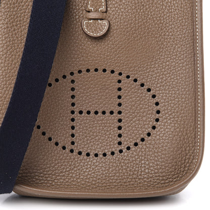 Hermes Taurillon Clemence Amazone Evelyne TPM Etoupe Bleu Indigo 10 of 11