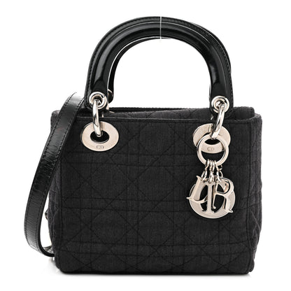 Christian Dior Canvas Cannage Mini Lady Dior Black 1 of 10