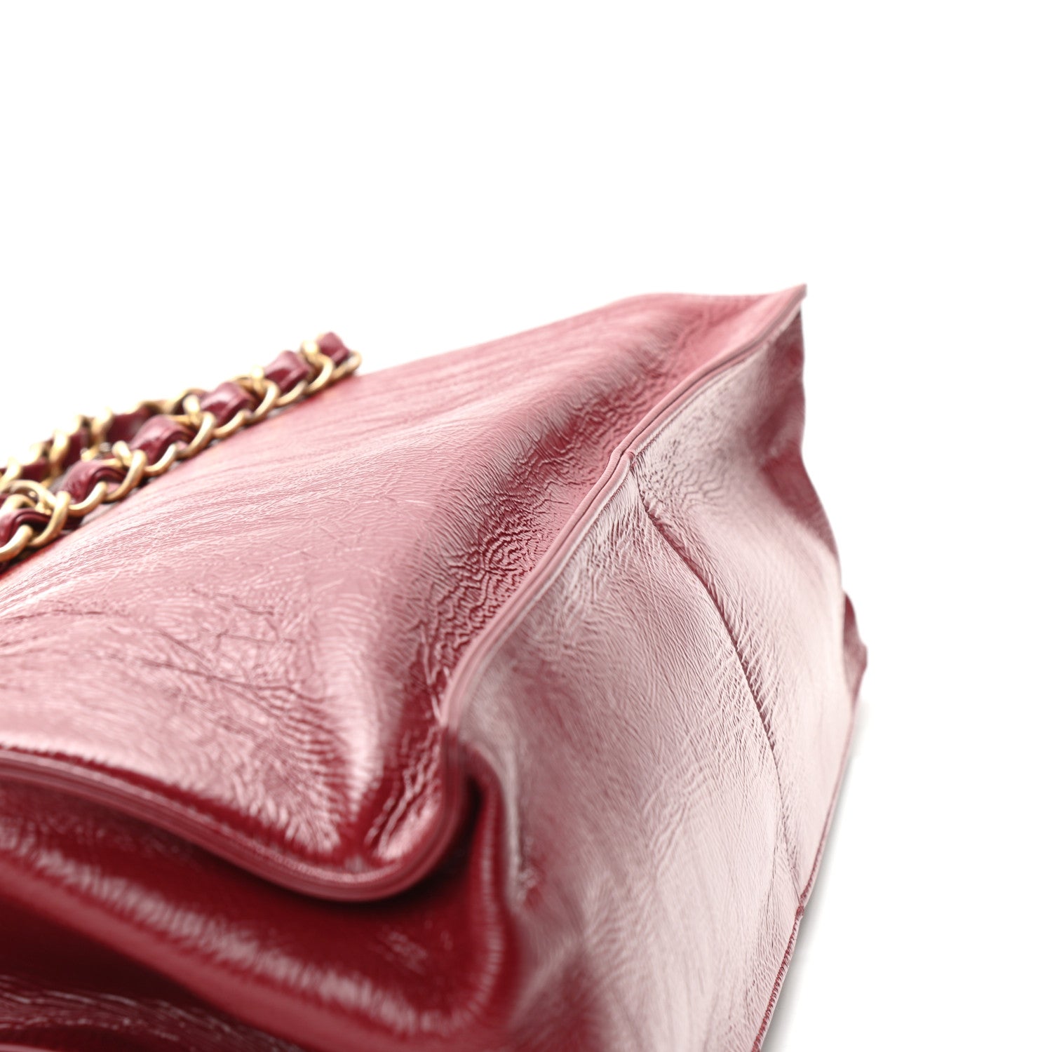 Chanel Shiny Aged Calfskin Shopping Bag Red 11 of 11