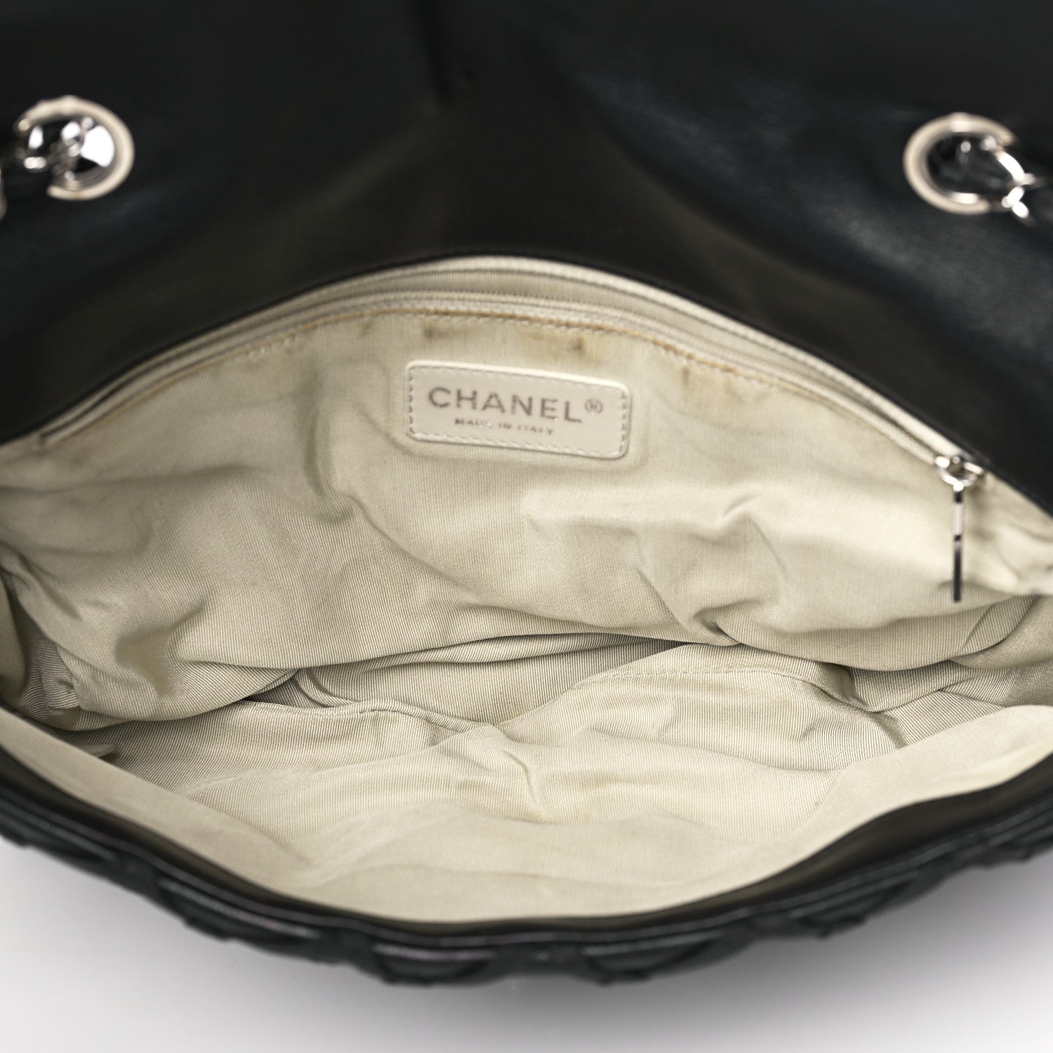 Chanel Lambskin Jumbo Canebiers Net Flap Black 5 of 11