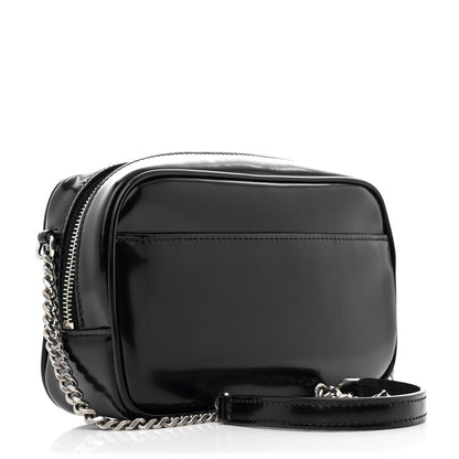 Saint Laurent Shiny Calfskin Monogram Mini Lou Camera Bag Black 3 of 11